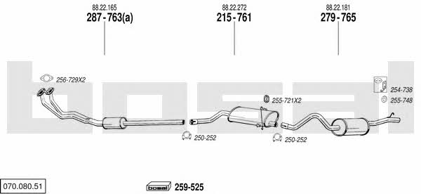  070.080.51 Exhaust system 07008051