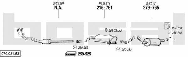  070.081.53 Exhaust system 07008153