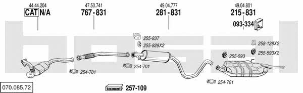 Bosal 070.085.72 Exhaust system 07008572