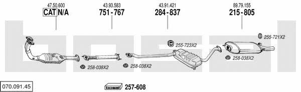 07009145 Bosal Exhaust system