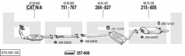 07009155 Bosal Exhaust system