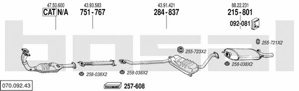 07009243 Bosal Exhaust system