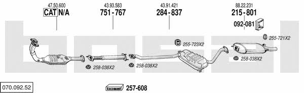 07009252 Bosal Exhaust system