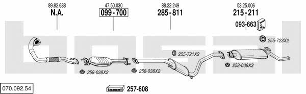 07009254 Bosal Exhaust system