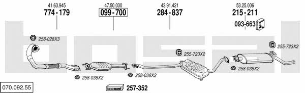 07009255 Bosal Exhaust system