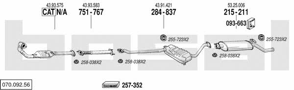 07009256 Bosal Exhaust system