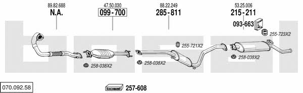 07009258 Bosal Exhaust system