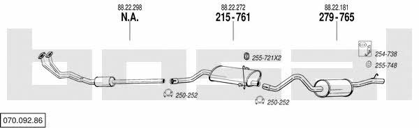 Bosal 070.092.86 Exhaust system 07009286