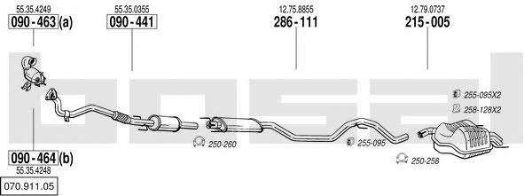  070.911.05 Exhaust system 07091105