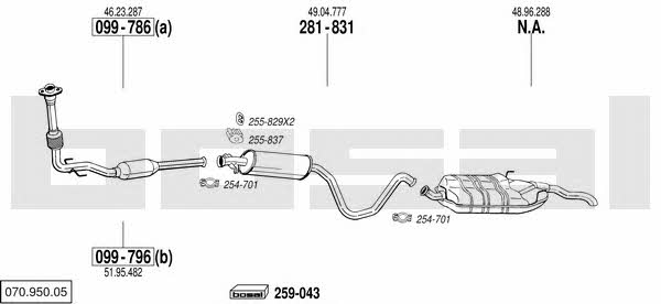 Bosal 070.950.05 Exhaust system 07095005
