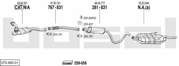 Bosal 070.960.01 Exhaust system 07096001