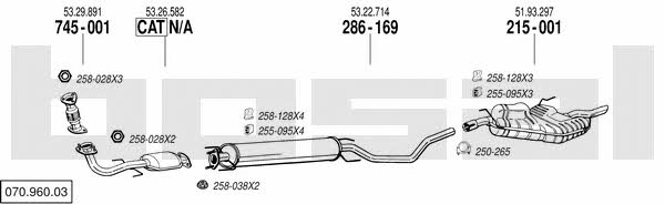  070.960.03 Exhaust system 07096003