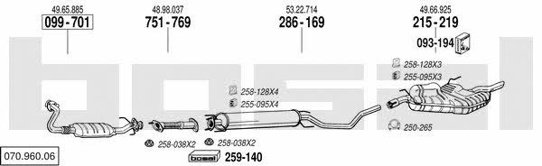 Bosal 070.960.06 Exhaust system 07096006
