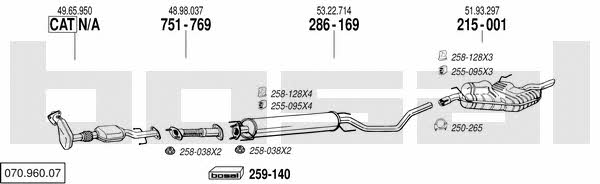 Bosal 070.960.07 Exhaust system 07096007