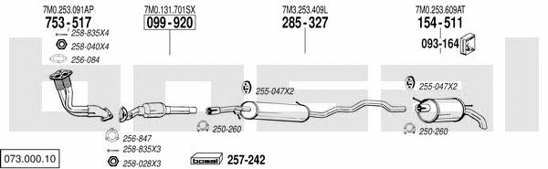 Bosal 073.000.10 Exhaust system 07300010