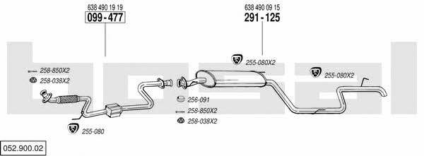  052.900.02 Exhaust system 05290002