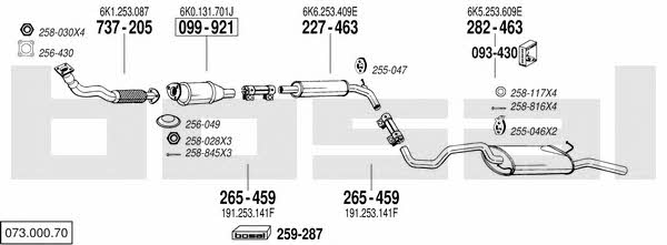 07300070 Bosal Exhaust system