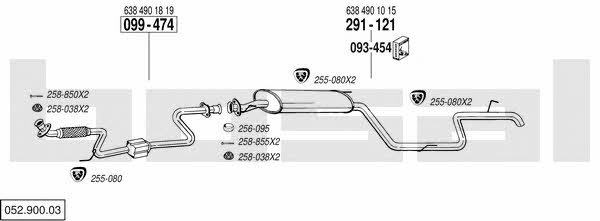  052.900.03 Exhaust system 05290003