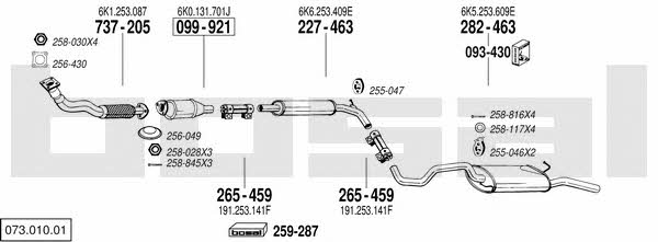 07301001 Bosal Exhaust system