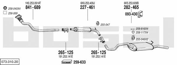  073.010.20 Exhaust system 07301020