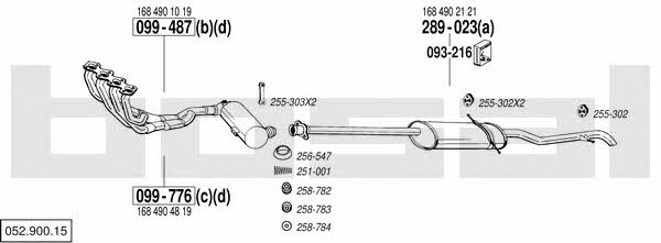  052.900.15 Exhaust system 05290015