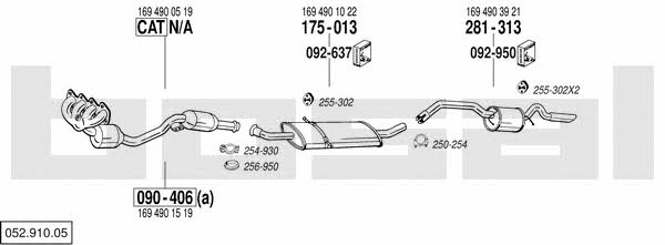 Bosal 052.910.05 Exhaust system 05291005