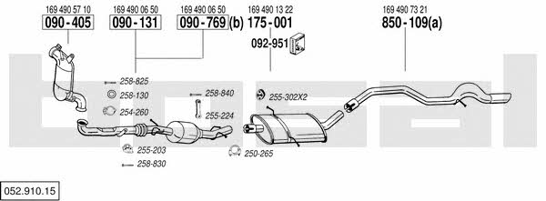  052.910.15 Exhaust system 05291015