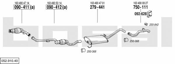  052.910.40 Exhaust system 05291040