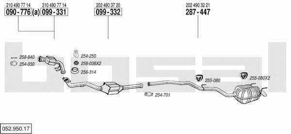  052.950.17 Exhaust system 05295017