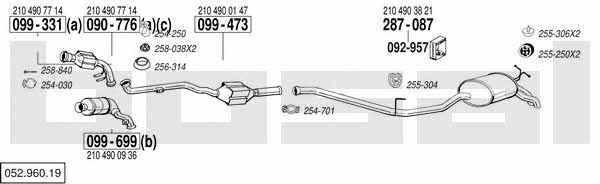 Bosal 052.960.19 Exhaust system 05296019