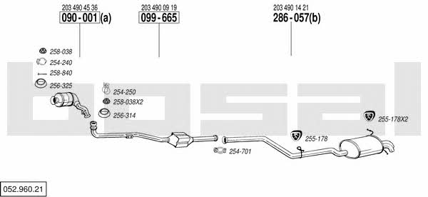  052.960.21 Exhaust system 05296021