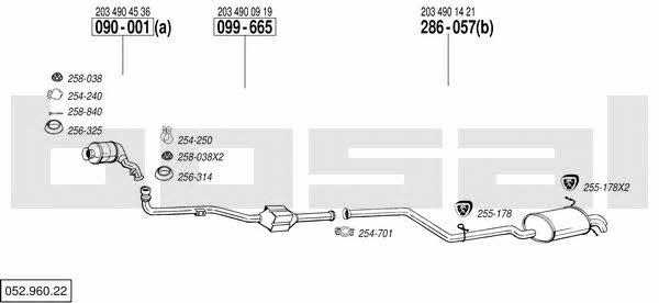  052.960.22 Exhaust system 05296022