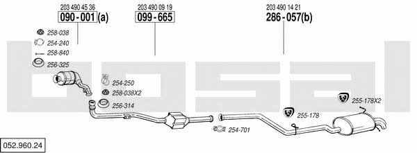  052.960.24 Exhaust system 05296024