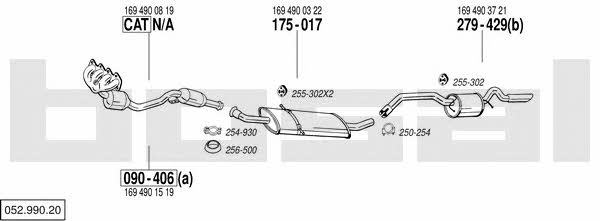 Bosal 052.990.20 Exhaust system 05299020