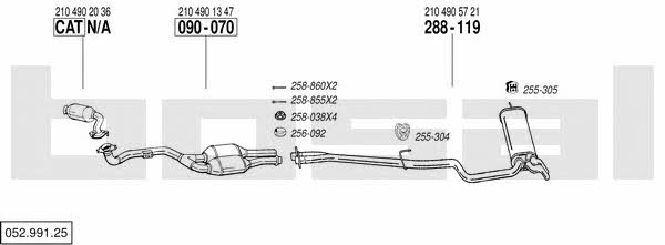  052.991.25 Exhaust system 05299125