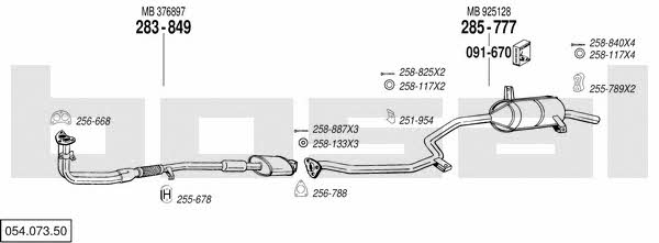 Bosal 054.073.50 Exhaust system 05407350