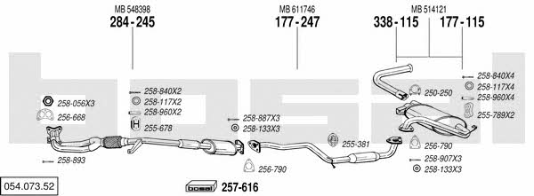  054.073.52 Exhaust system 05407352