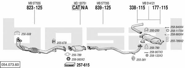  054.073.60 Exhaust system 05407360