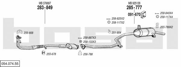  054.074.55 Exhaust system 05407455