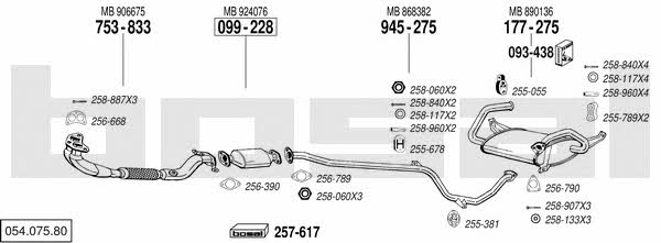  054.075.80 Exhaust system 05407580