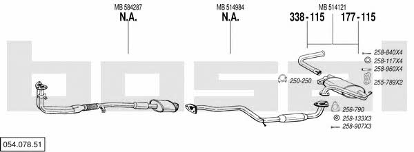 Bosal 054.078.51 Exhaust system 05407851