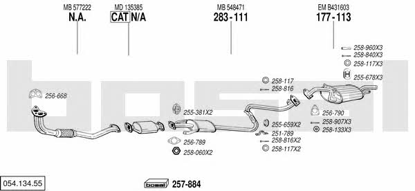  054.134.55 Exhaust system 05413455