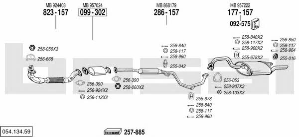 Bosal 054.134.59 Exhaust system 05413459