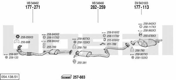  054.138.51 Exhaust system 05413851