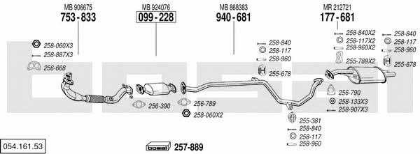 Bosal 054.161.53 Exhaust system 05416153