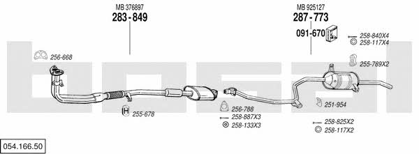 Bosal 054.166.50 Exhaust system 05416650