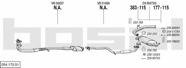 Bosal 054.170.51 Exhaust system 05417051