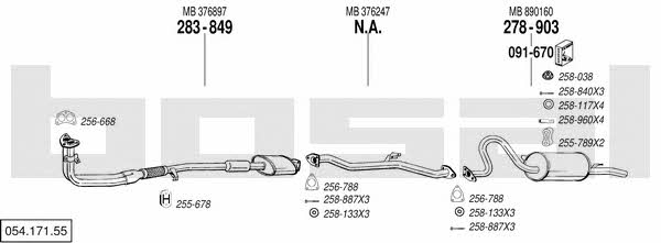 Bosal 054.171.55 Exhaust system 05417155