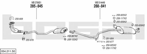 Bosal 054.211.50 Exhaust system 05421150