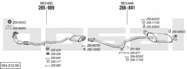 05421250 Bosal Exhaust system